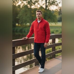 L.l. Bean Red Outdoor Jacket